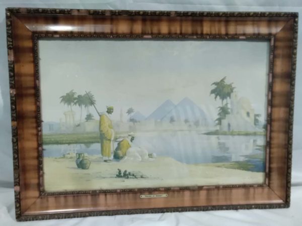 lot 312 “prayer at Sunset” framed vintage picture - Image 4