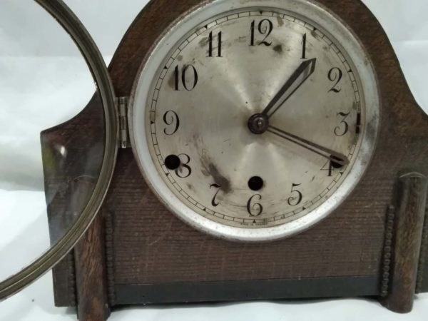 lot 314 vintage wooden mantel clock - Image 5