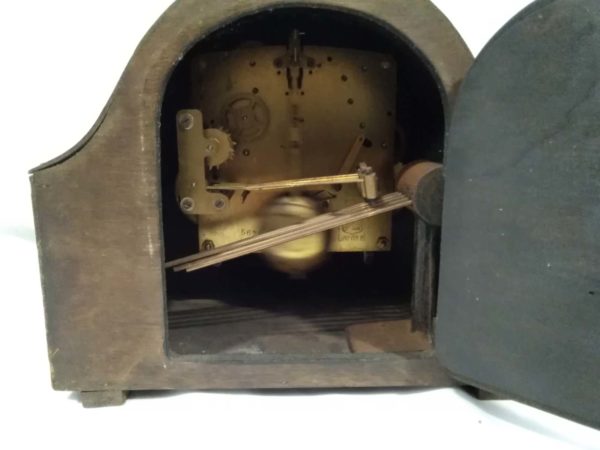 lot 314 vintage wooden mantel clock - Image 4