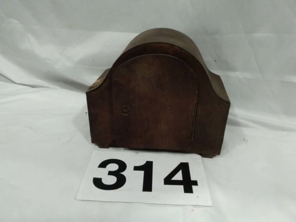 lot 314 vintage wooden mantel clock - Image 3