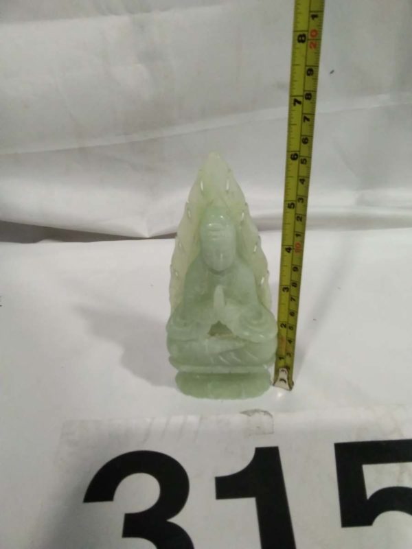 lot 315 carved jade buddha figurine approx 6″ - Image 3