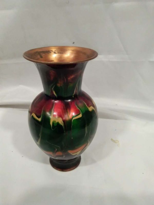 lot 316 decorative metal vase size 6.5″