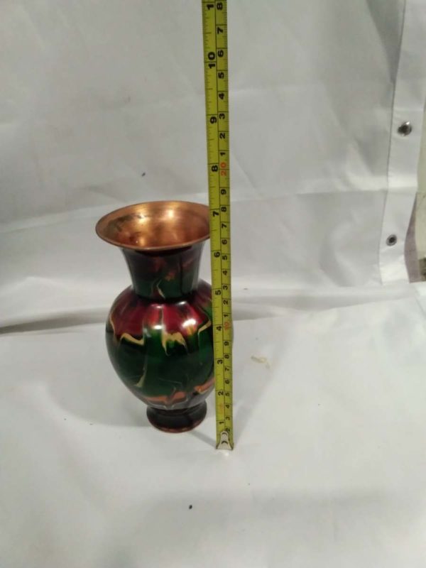 lot 316 decorative metal vase size 6.5″ - Image 3