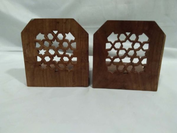 lot 328 pair of wooden folding book ends - Image 4