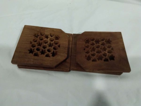 lot 328 pair of wooden folding book ends - Image 3