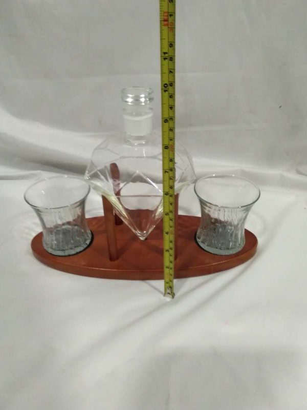 lot 334 diamond decanter on stand - Image 4