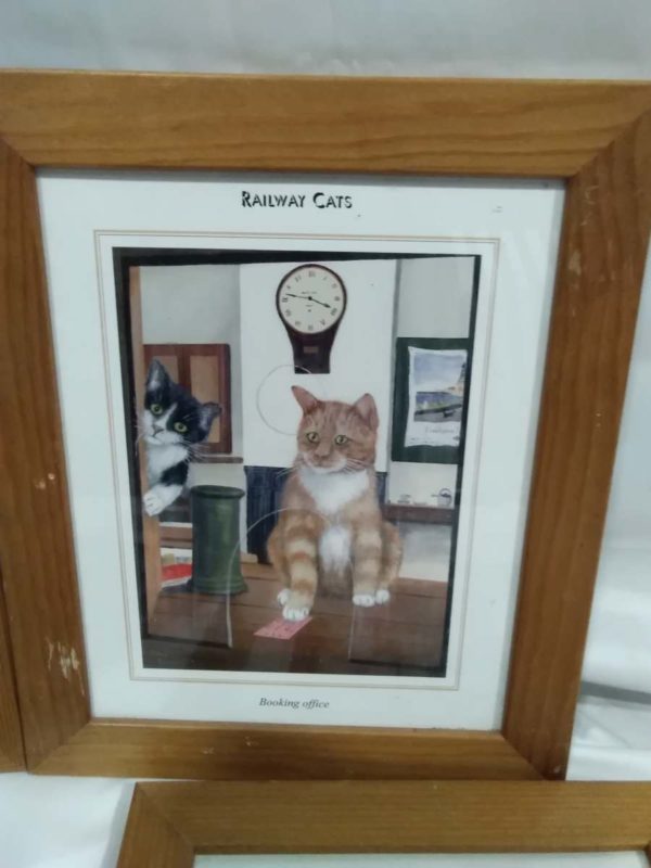 lot 346 4 x framed ‘Railway Cat’ prints by Richard Piccaver - Image 5