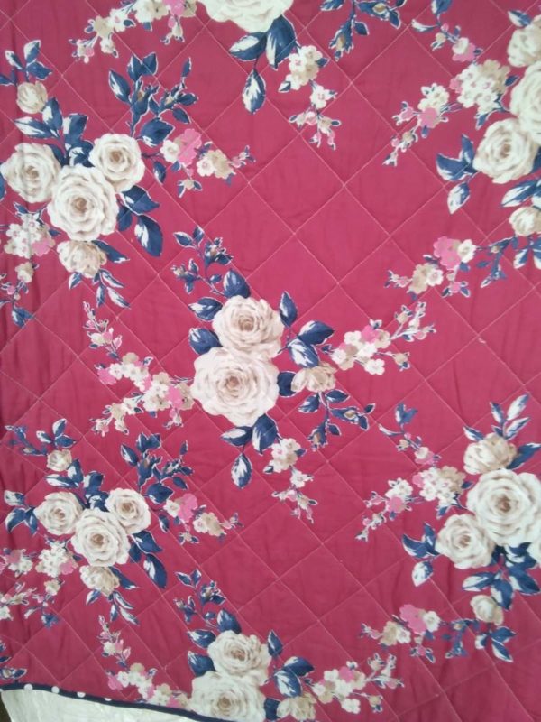 lot 348 double reversible quilted throw by Catherine Langfield - Image 3