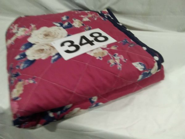 lot 348 double reversible quilted throw by Catherine Langfield