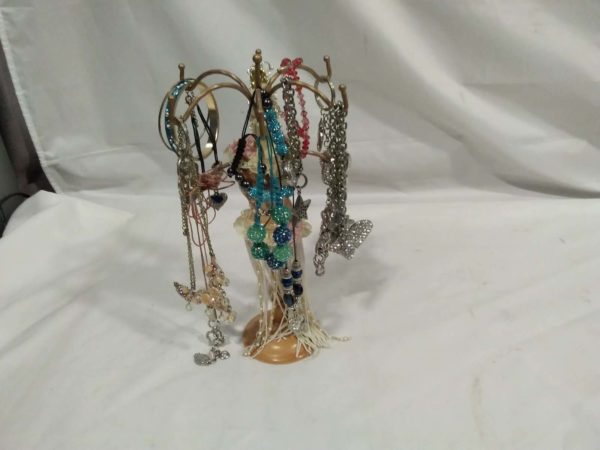 lot 330 jewellery stand & contents