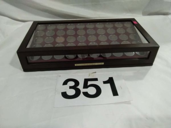 lot 351 Britania pennies of the 20th Century on presentation case