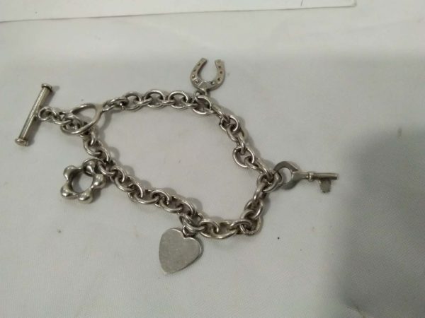 lot 359 attractive sterling silver charm bracelet