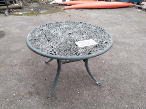 lot 395 metal garden table