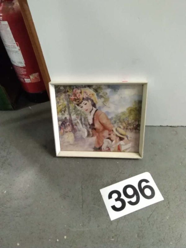 lot 396 free standing mirror & framed signed print - Image 6