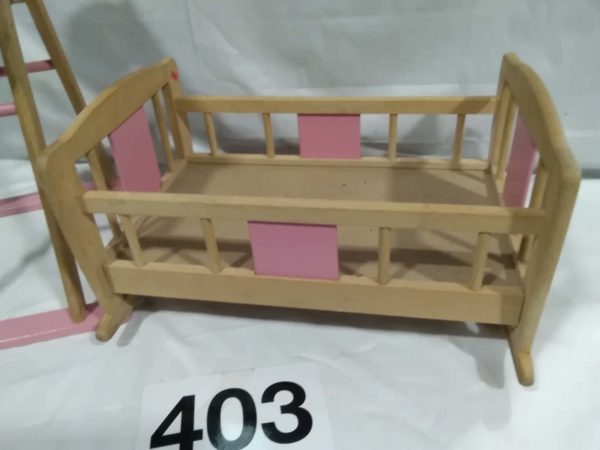 lot 403 various games, Dolls crib and highchair - Image 2