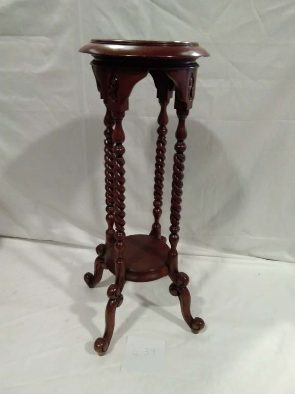 lot 439 Mahogany Jardinière /Plant Stand Barley Twist Leg - Image 2