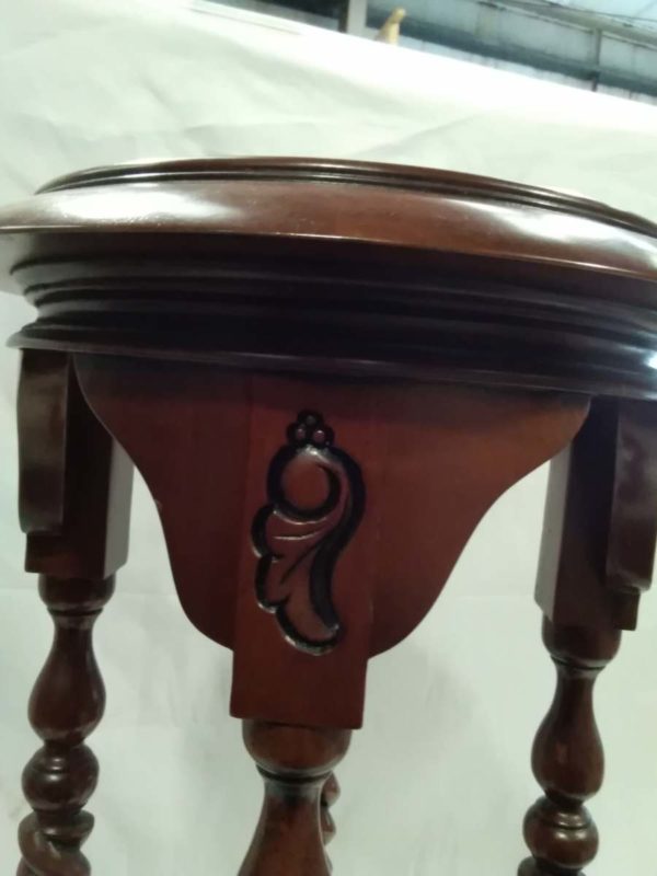 lot 439 Mahogany Jardinière /Plant Stand Barley Twist Leg - Image 5