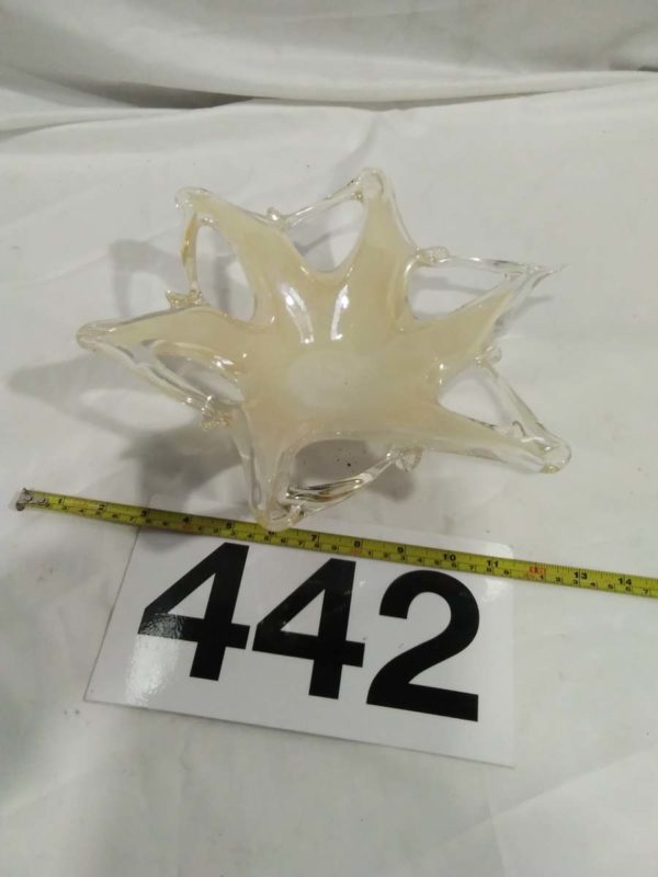 Lot 442 Italian Style Murano Glass Large Star Shaped Dish - Image 3