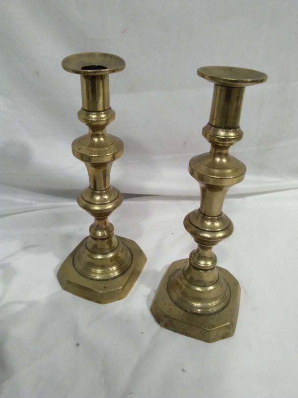 lot 449 2xBrass Candles Sticks and Candle Holder - Image 5