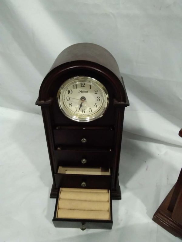 lot 450 3x Clocks and 1 Jewellery Clock - Image 6