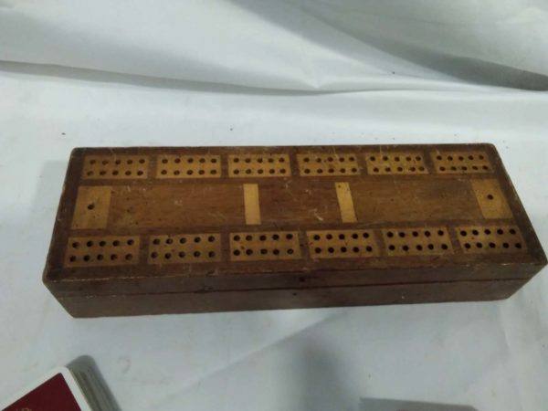 lot 452 Vintage Cribbage box With Cards - Image 5