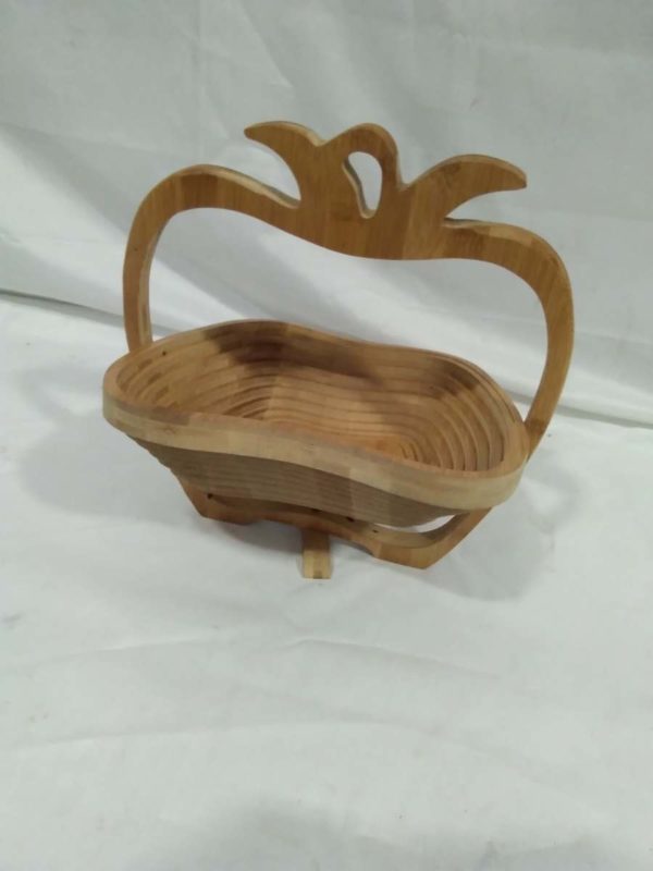 lot 463 wooden apple design collapsible fruit bowl - Image 4