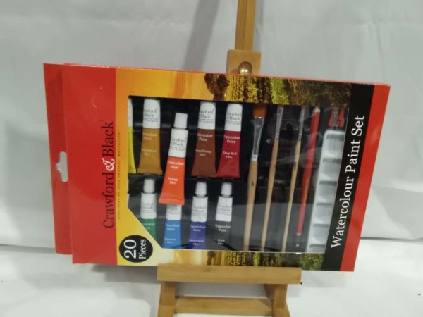 lot 475 desk top easel & watercolour paint set - Image 5