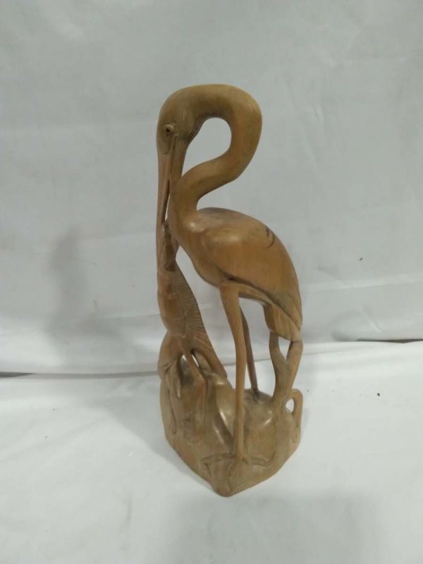 lot 476 Wooden carved stork ornament