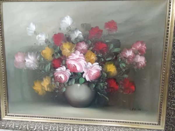 lot 524 signed oil on canvas in gilt frame 72cm x 56cm - Image 3