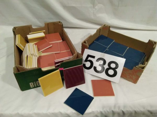 lot 538 approx 120 4″ tiles