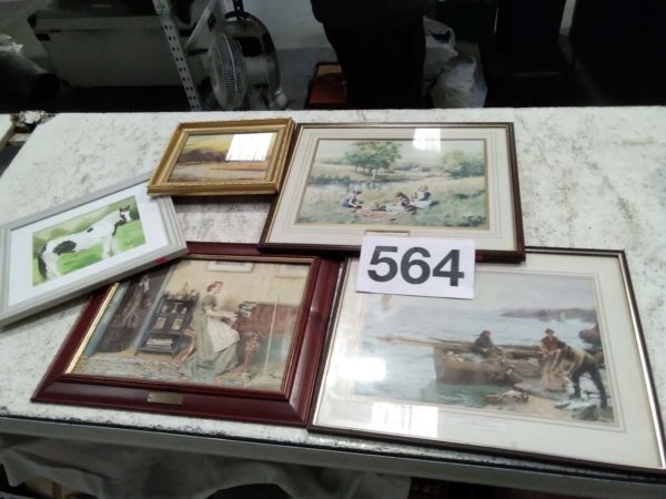 lot 564 5 framed pictures