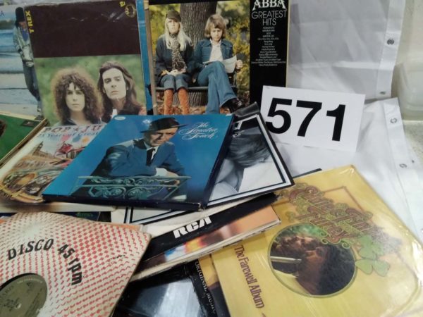 lot 571 box of over 60 LP records inc coloured vinyl - Image 2