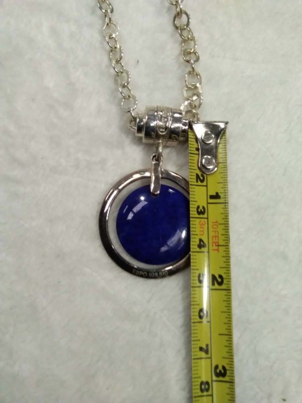 lot 590 sterling silver pendants x2 inc Lapis Lazuli ( both interchangable magnetic clasp - Image 3