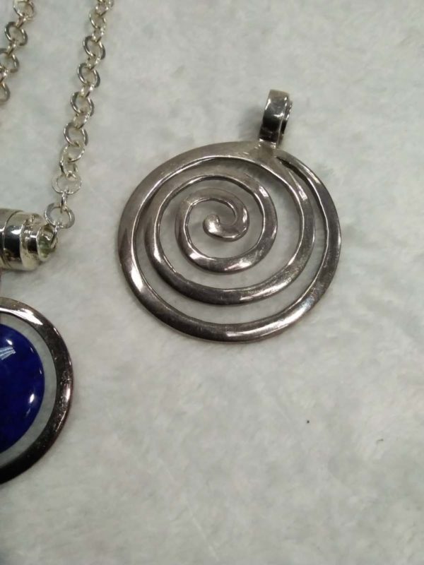 lot 590 sterling silver pendants x2 inc Lapis Lazuli ( both interchangable magnetic clasp - Image 4