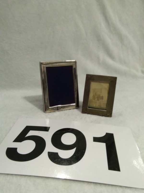 lot 591 2 petit sterling silver photograph frames - Image 2