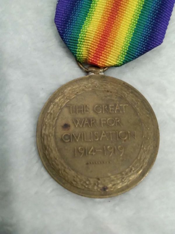 lot 596 WW1 Victory medal H J Prior Royal Engineers - Image 6