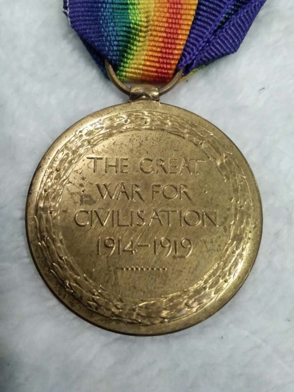 lot 597  WW1 Victory medal F J Bent Royal Engineers - Image 5