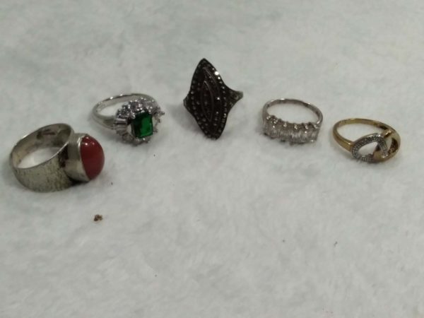 lot 599 5 sterling silver rings