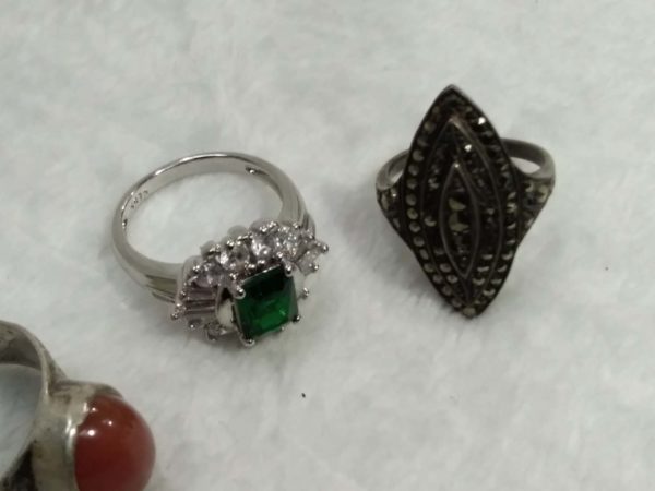 lot 599 5 sterling silver rings - Image 4