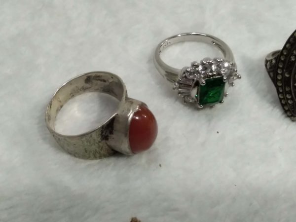 lot 599 5 sterling silver rings - Image 3