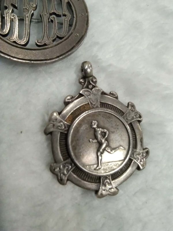 lot 602 vintage sterling silver badge & medal - Image 3