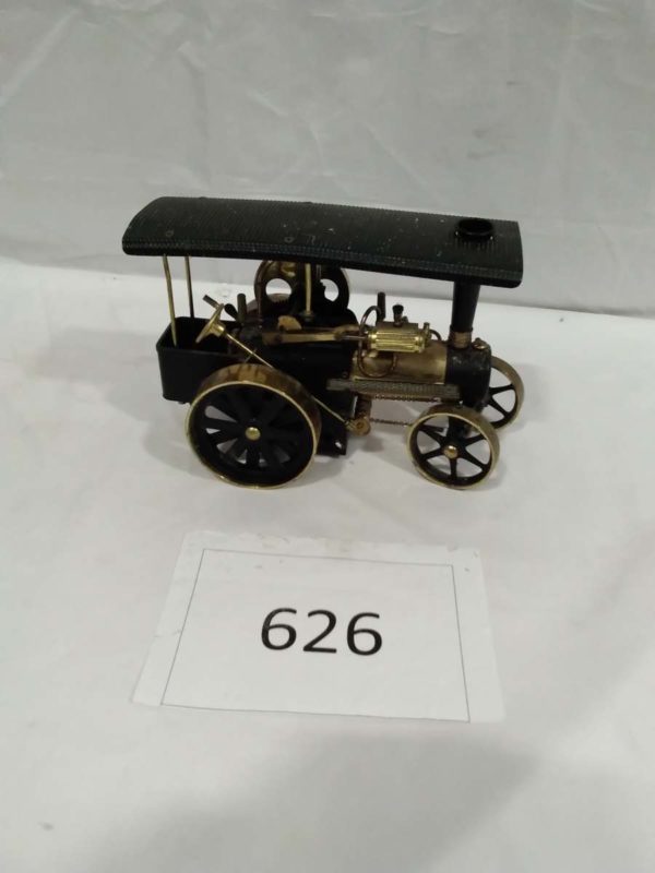 lot 626 vintage brass & tin steam tractor