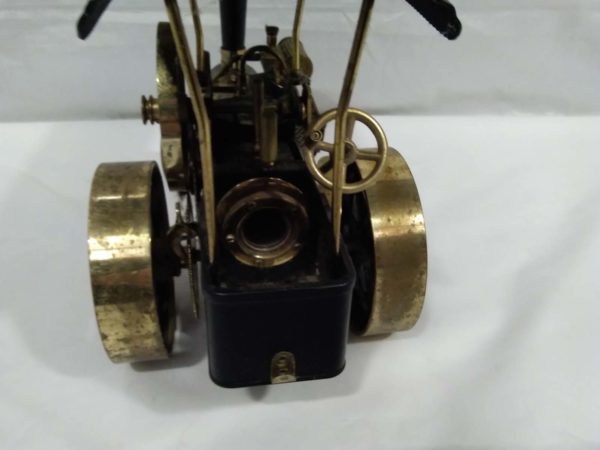 lot 626 vintage brass & tin steam tractor - Image 4