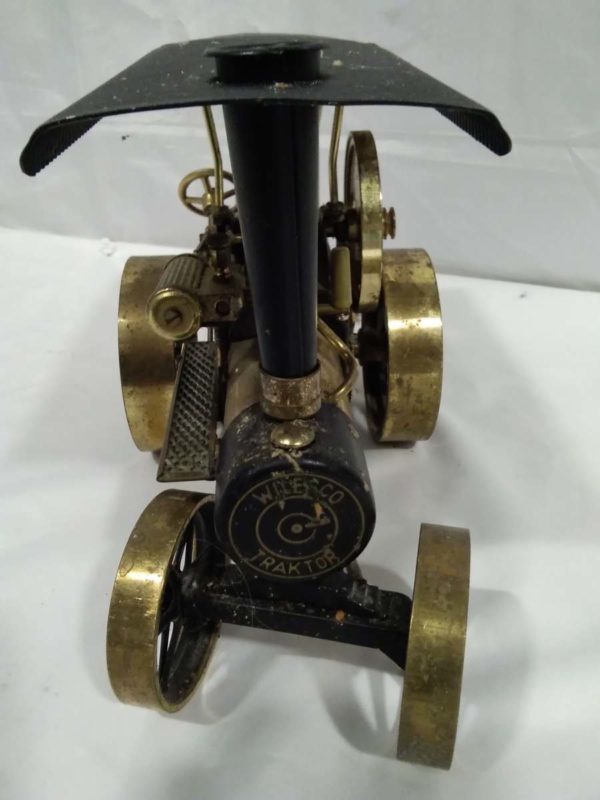 lot 626 vintage brass & tin steam tractor - Image 3