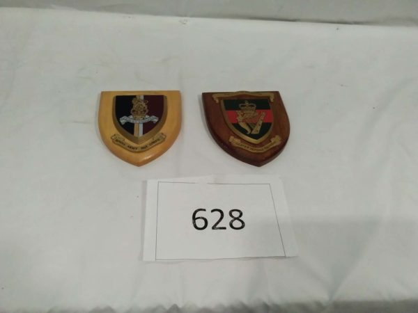 lot 628 Ulster & Royal Army Pay Corps mess plaques