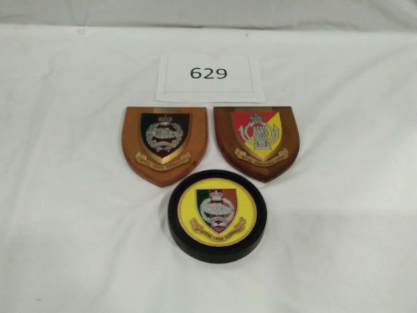 lot 629 Tank Corps & Royal Armoured Corps mess plaques