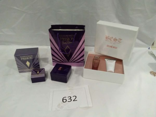 lot 632 Elizabeth Taylor passion Perfume & Callum Best gift set