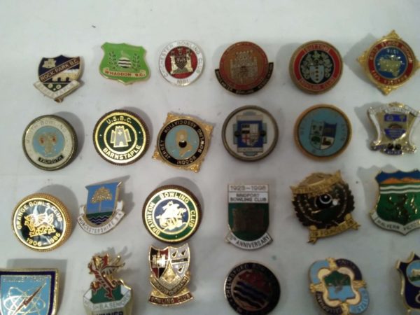 lot 637 collection of vintage Bowling club badges - Image 2