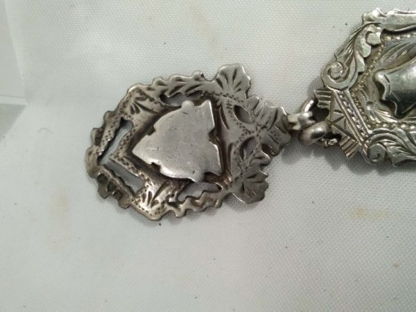 lot 643 3x vintage sterling silver fob medals - Image 2