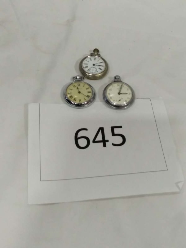 lot 645 3 vintage pocket watches - Image 5